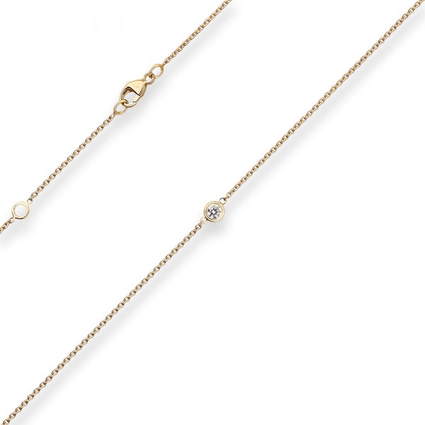 Rund-Ankerkette aus 585 Gelbgold 45cm