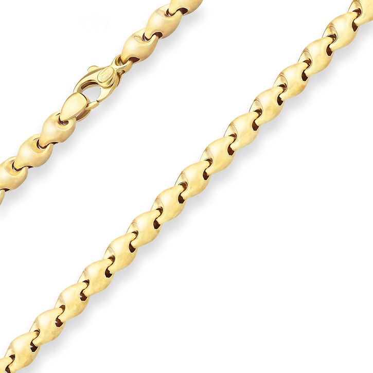 4.9mm Fantasiekette aus 750 Gelbgold 50cm
