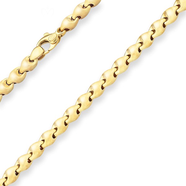 4.9mm Fantasiekette aus 750 Gelbgold 50cm