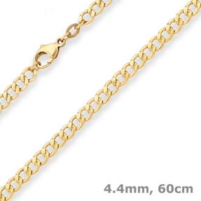 4,4mm Panzerkette Goldkette Collier Halskette aus 750 Gold Gelbgold 60cm