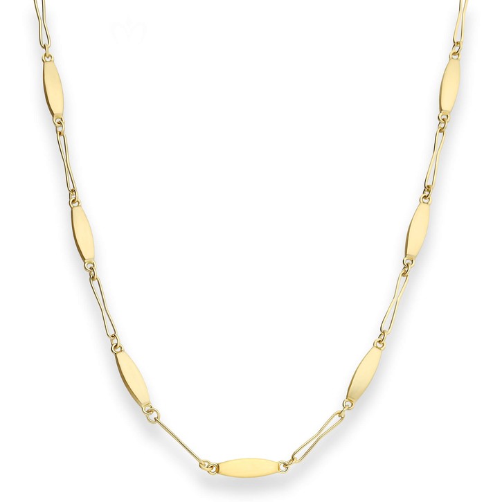 Fantasiekette aus 375 Gelbgold 45cm