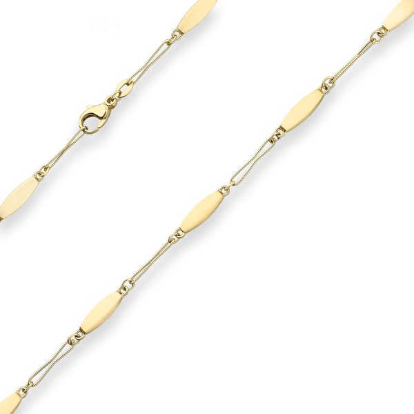 Fantasiekette aus 375 Gelbgold 45cm