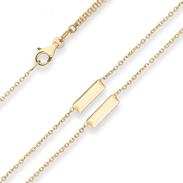 Fantasiekette aus 585 Gelbgold 45cm