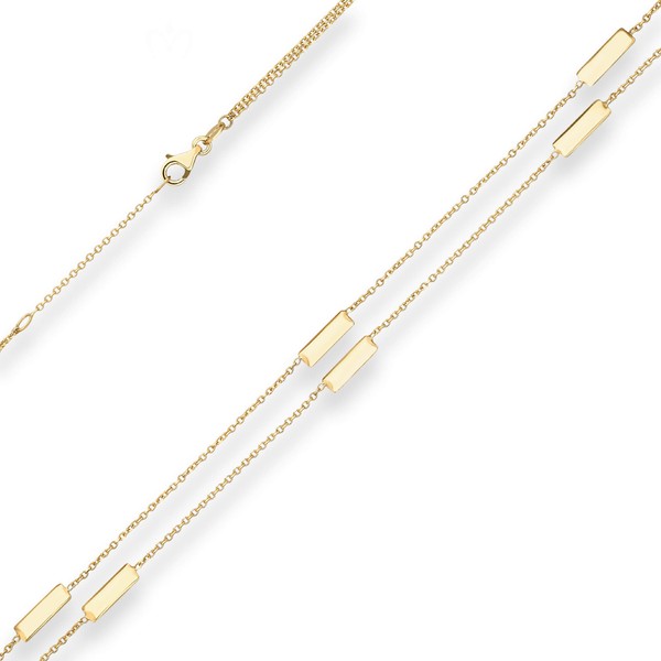 Fantasiekette aus 585 Gelbgold 45cm