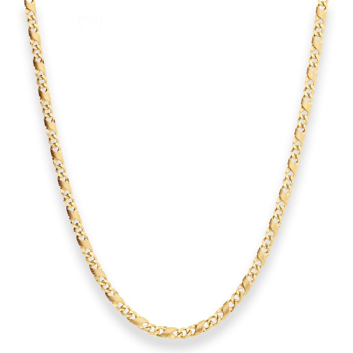 3.4mm Dollarkette aus 333 Gelbgold 50cm