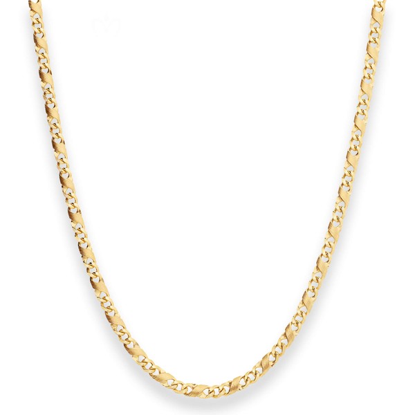 3.4mm Dollarkette aus 333 Gelbgold 50cm