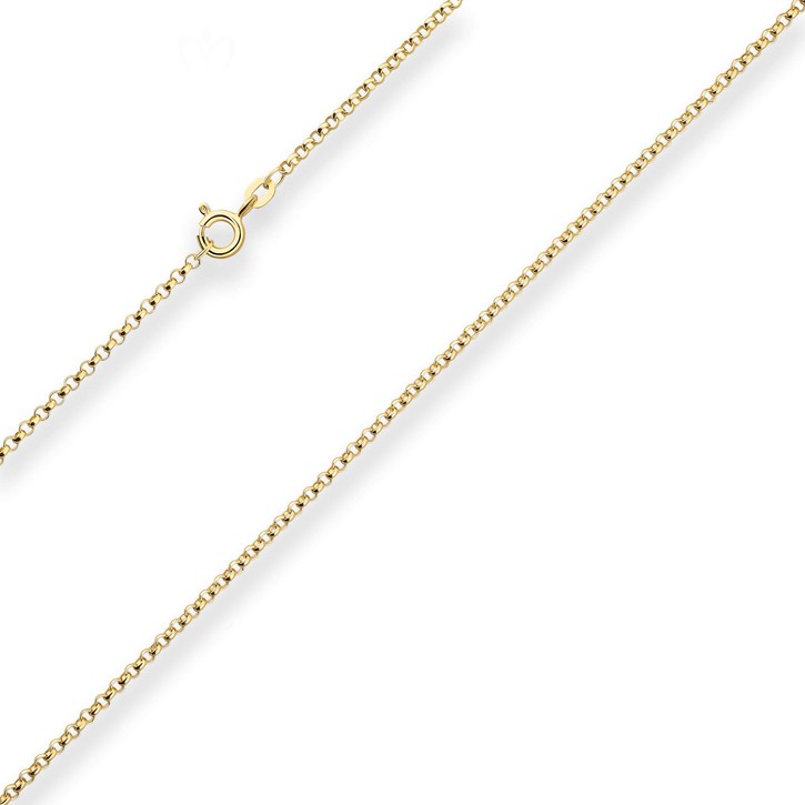 2mm Erbskette aus 585 Gelbgold 50cm