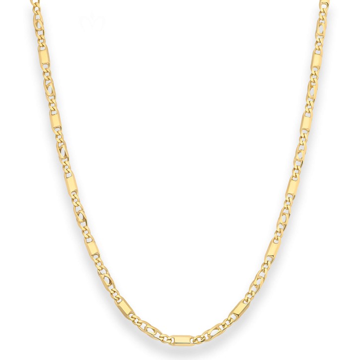 3mm Tigeraugenkette aus 585 Gelbgold 50cm