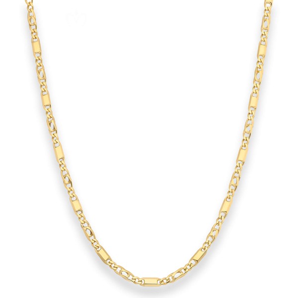 3mm Tigeraugenkette aus 585 Gelbgold 50cm