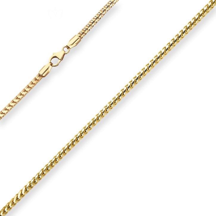 2.5mm Bingokette aus 375 Gelbgold 45cm
