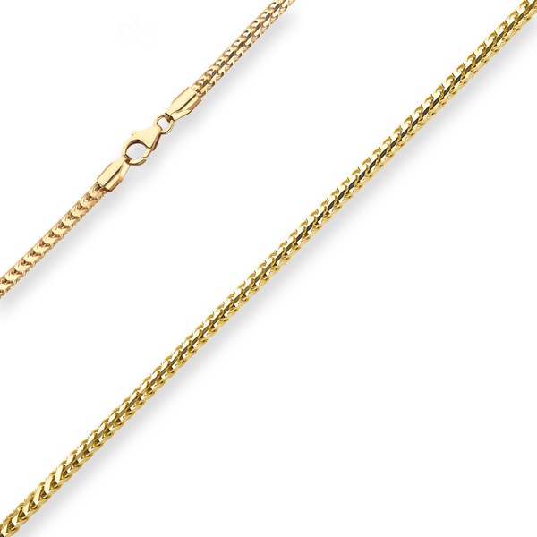 2.5mm Bingokette aus 375 Gelbgold 45cm