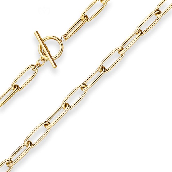 7.4mm Fantasiekette aus 585 Gelbgold 45cm