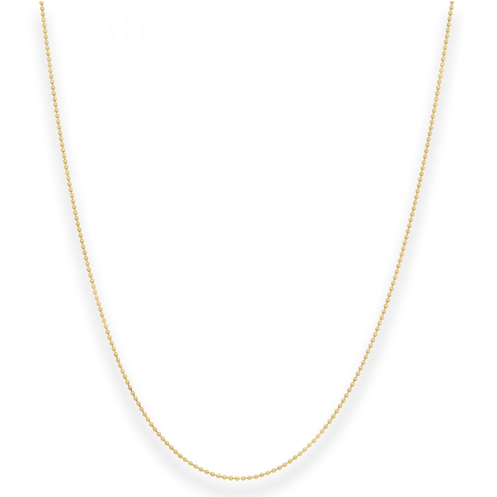 1mm Kugelkette aus 333 Gelbgold 42cm
