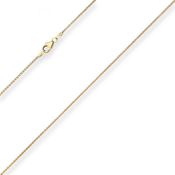 1.3mm Zopfkette aus 333 Gelbgold 45cm