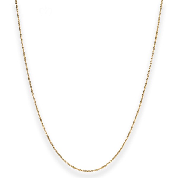 1.3mm Zopfkette aus 375 Gelbgold 45cm