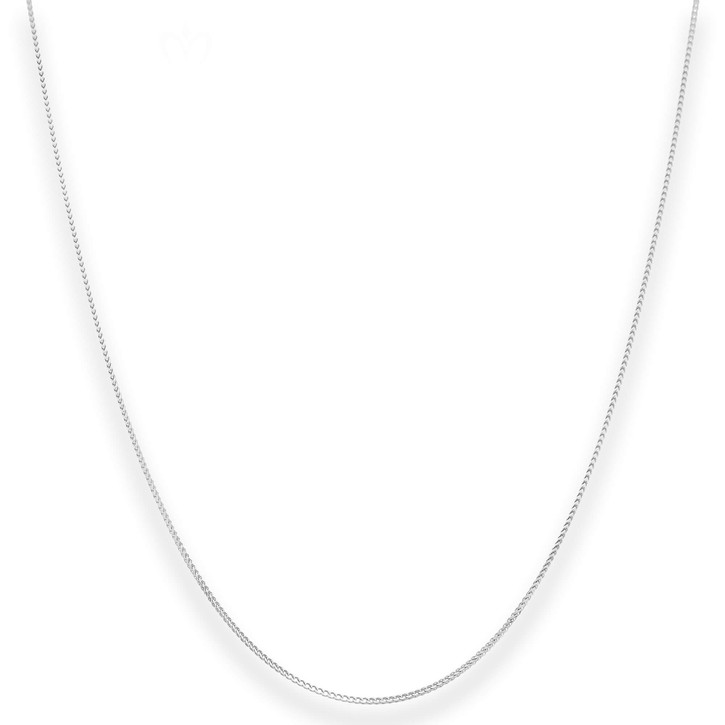 1mm Bingokette aus 375 Weißgold 45cm