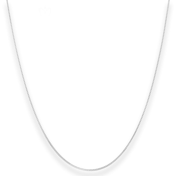 1mm Bingokette aus 375 Weißgold 45cm