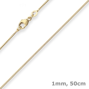 1mm Bingokette Goldkette Collier Halskette aus 375 Gold Gelbgold 50cm 1mm Bingokette Goldkette Collier Halskette aus 375 Gold Gelbgold 50cm