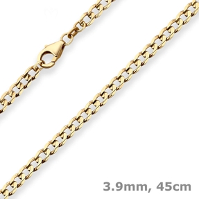 3,9mm Panzerkette weit Goldkette Collier Halskette aus 585 Gold Gelbgold 45cm 3,9mm Panzerkette weit Goldkette Collier Halskette aus 585 Gold Gelbgold 45cm