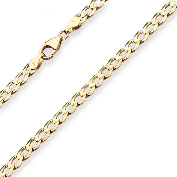 5.5mm Panzerkette weit aus 333 Gelbgold 45cm