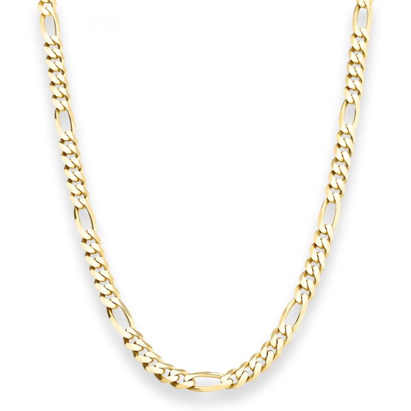 5.7mm Figarokette diamantiert aus 333 Gelbgold 55cm