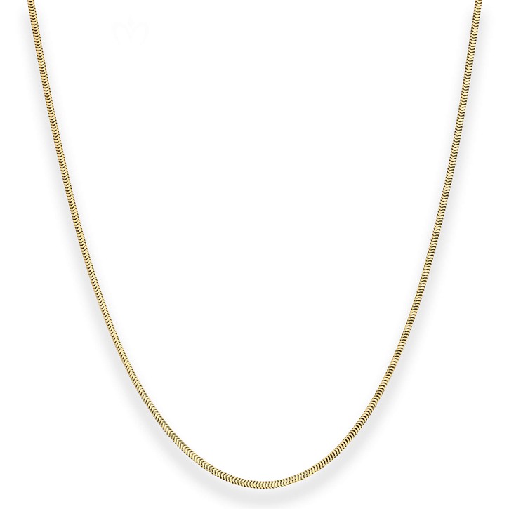 1.4mm Schlangenkette aus 375 Gelbgold 42cm