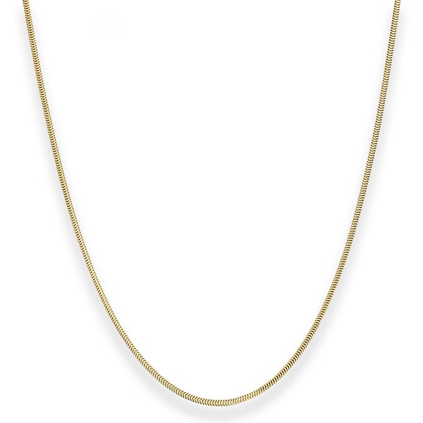 1.4mm Schlangenkette aus 375 Gelbgold 42cm