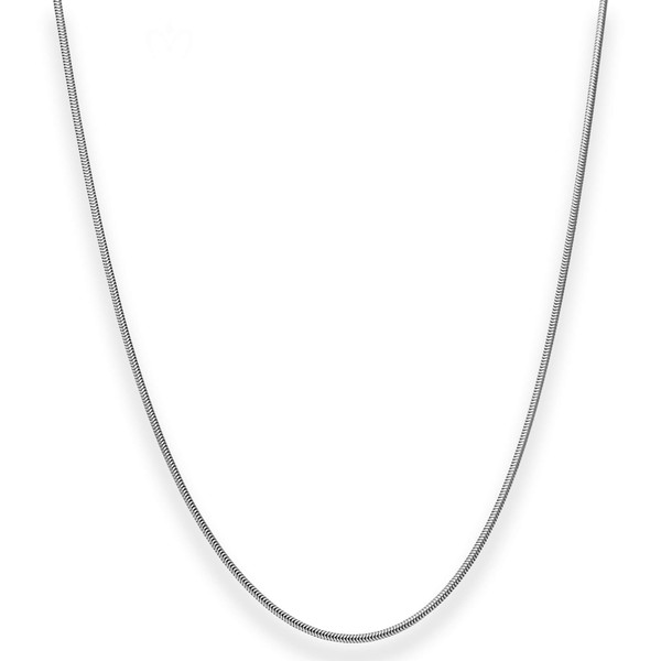 1.4mm Schlangenkette aus 585 Weißgold 50cm