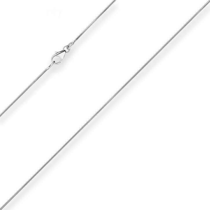 0.9mm Schlangenkette aus 950 Platin 50cm