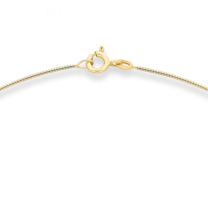 0.8mm Halsreif Tondakette Omegareif aus 585 Gelbgold 42cm