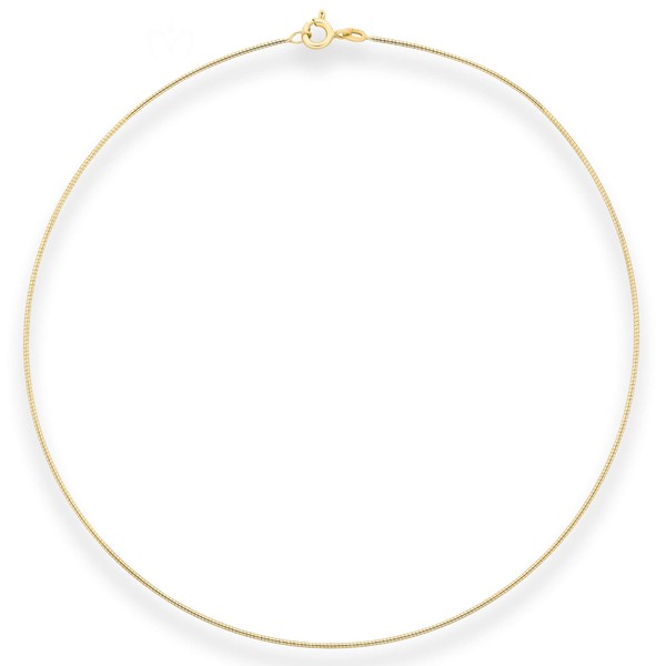 0.8mm Halsreif Tondakette Omegareif aus 585 Gelbgold 42cm