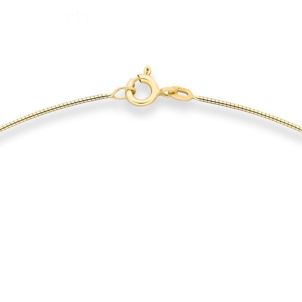 0.8mm Halsreif Tondakette Omegareif aus 585 Gelbgold 42cm