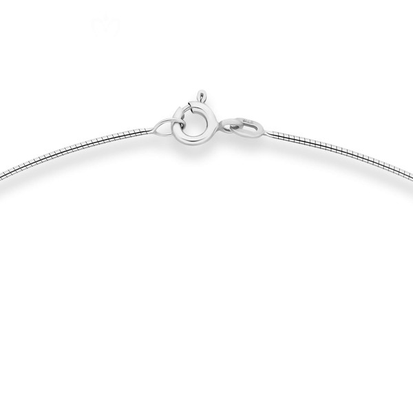 0.8mm Halsreif Tondakette Omegareif aus 375 Weißgold 45cm