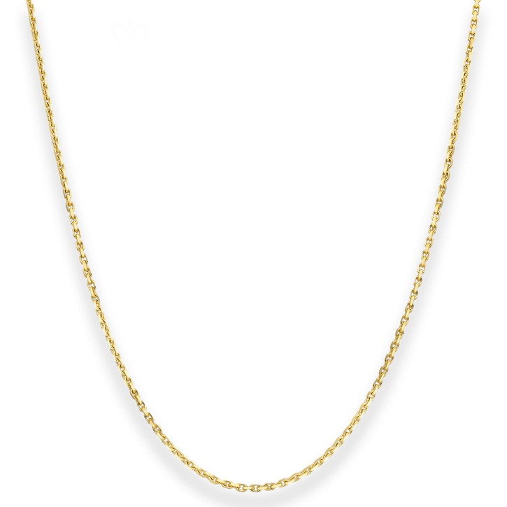 1.3mm Ankerkette diamantiert aus 333 Gelbgold 45cm