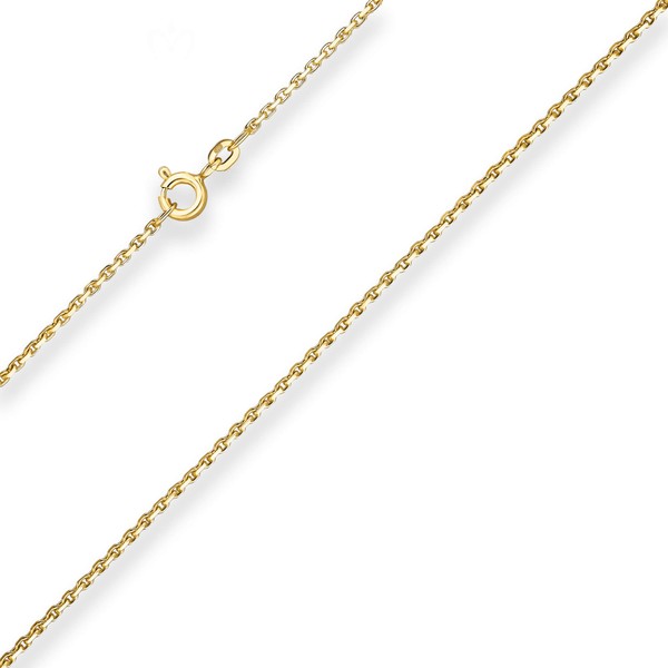 1.3mm Ankerkette diamantiert aus 333 Gelbgold 45cm
