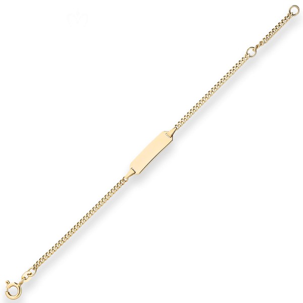 2.1mm Id-Armband Panzerkette aus 585 Gelbgold 16cm