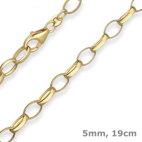 5mm Armband Erbskette Goldarmband Armschmuck aus 333 Gold Gelbgold 19cm 5mm Armband Erbskette Goldarmband Armschmuck aus 333 Gold Gelbgold 19cm