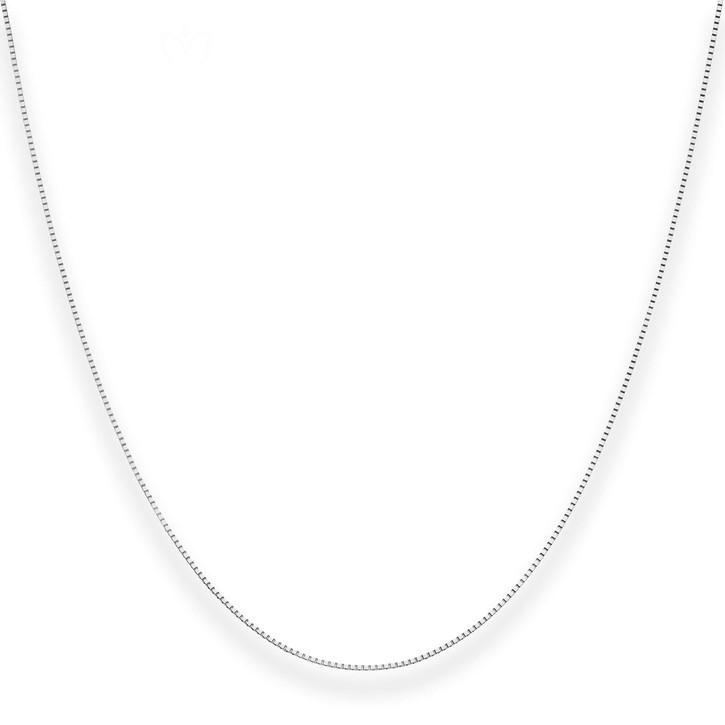 0.7mm Veneziakette aus 375 Weißgold 45cm