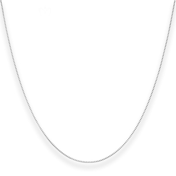 0.7mm Veneziakette aus 375 Weißgold 45cm