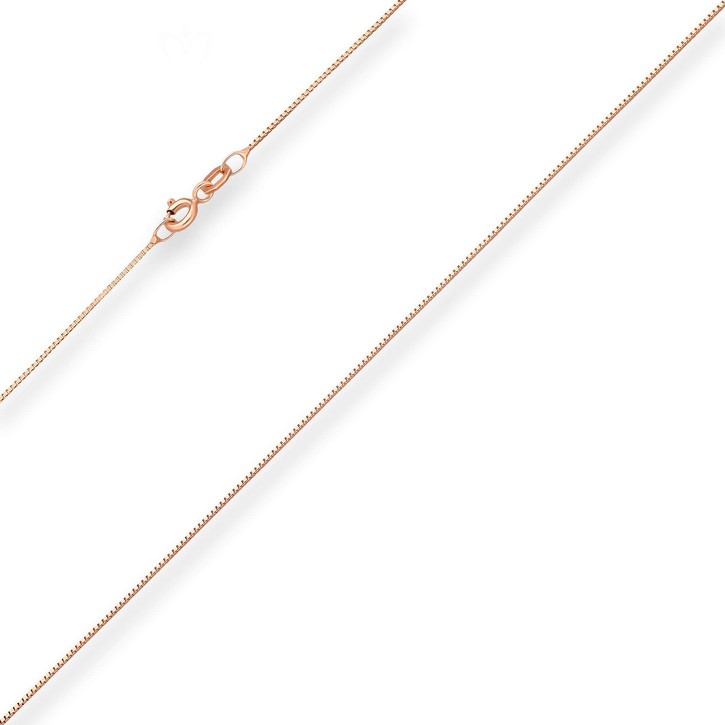0.7mm Veneziakette aus 750 Rotgold 45cm