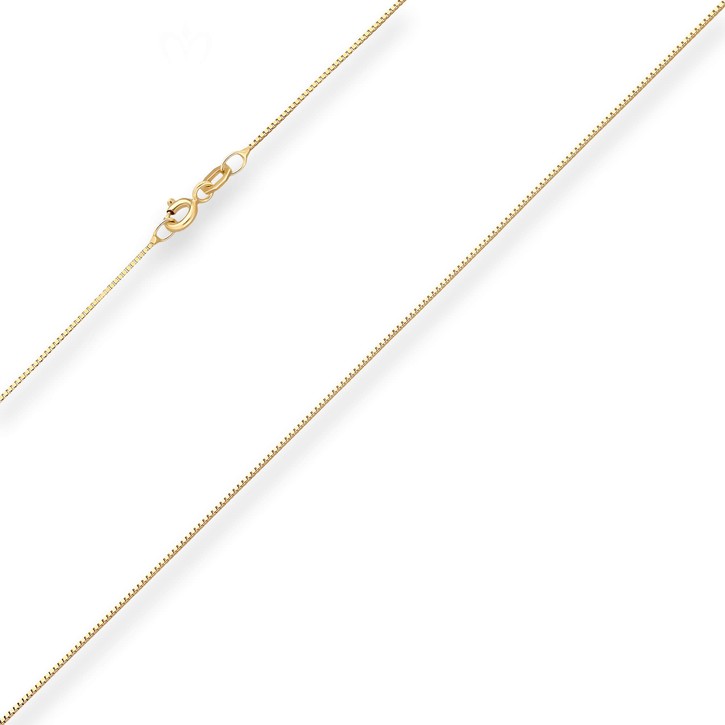 0.7mm Veneziakette aus 750 Gelbgold 45cm