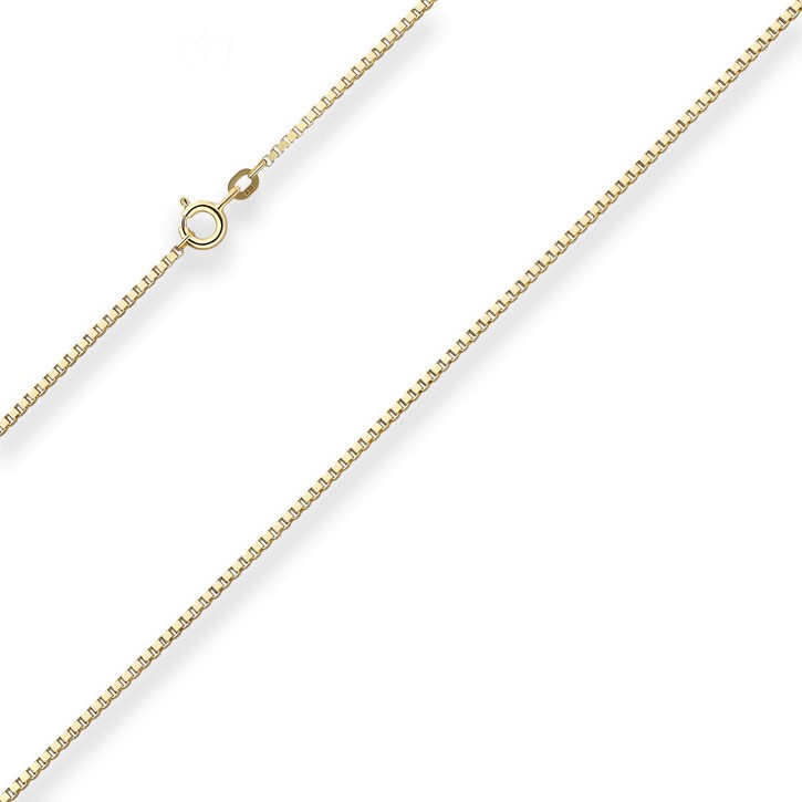 1.4mm Veneziakette aus 333 Gelbgold 80cm