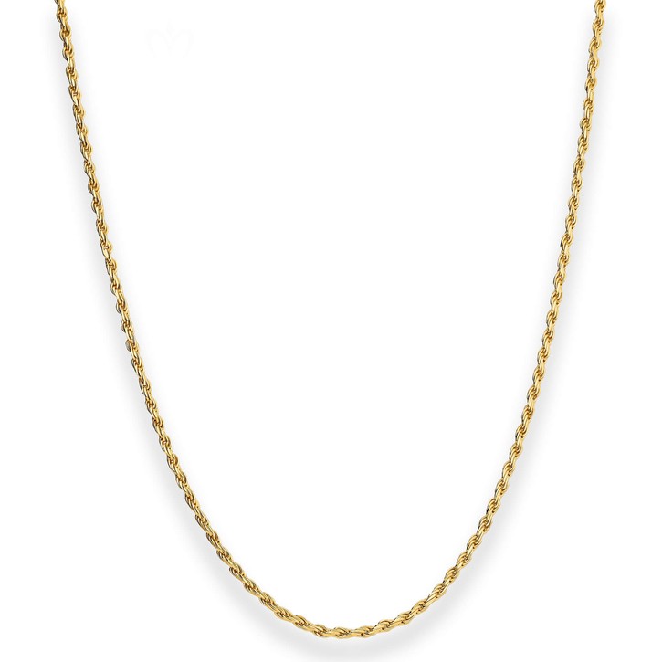 1.8mm Kordelkette massiv aus 750 Gelbgold 60cm