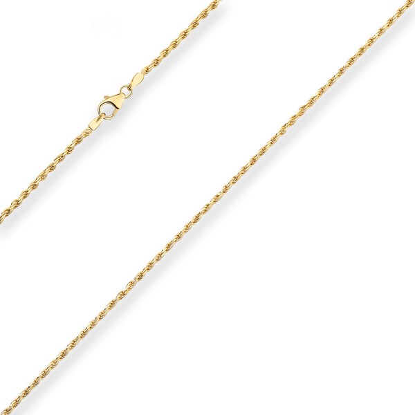 1.8mm Kordelkette massiv aus 750 Gelbgold 60cm