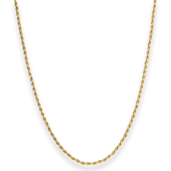 1.8mm Kordelkette massiv aus 750 Gelbgold 60cm