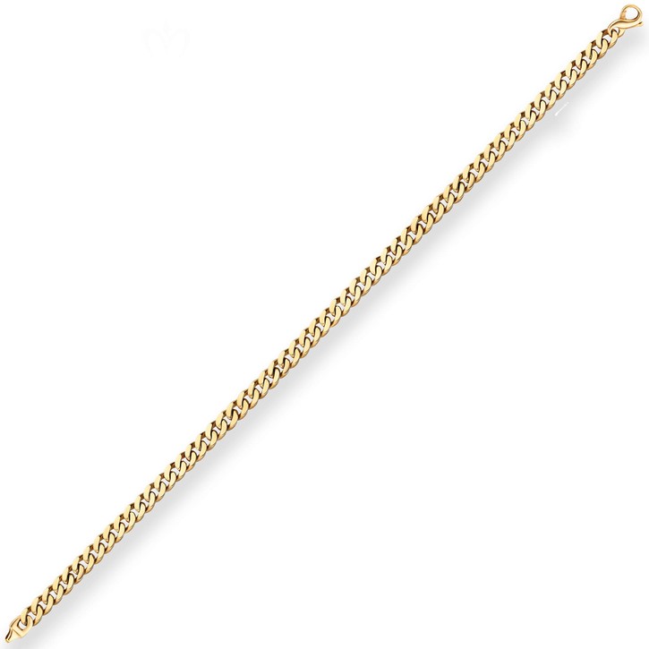 6.8mm Armband Panzerkette oval diamantiert 585 Gelbgold 21cm