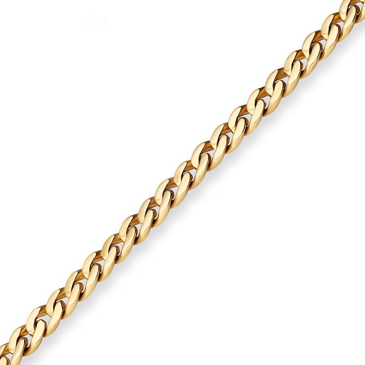 6.8mm Armband Panzerkette oval diamantiert 585 Gelbgold 21cm