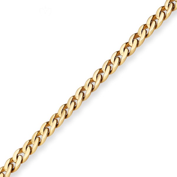 6.8mm Armband Panzerkette oval diamantiert 585 Gelbgold 21cm