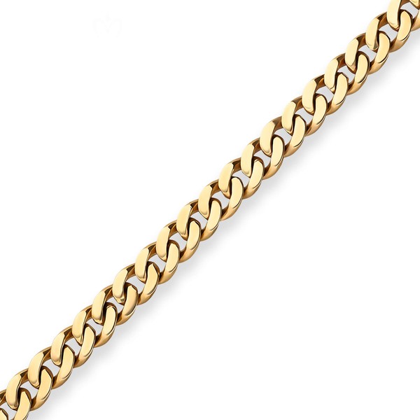 6.8mm Armband Panzerkette oval diamantiert 585 Gelbgold 21cm