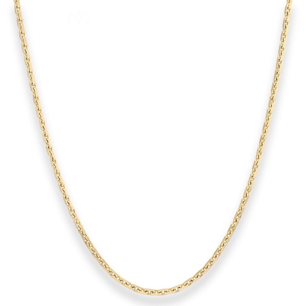 2mm Ankerkette diamantiert aus 585 Gelbgold 40cm